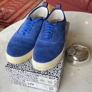 Eytys mens blue suede sneakers sz 12